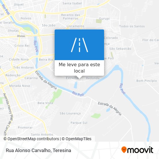 Rua Alonso Carvalho mapa