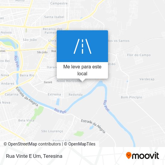 Rua Vinte E Um mapa