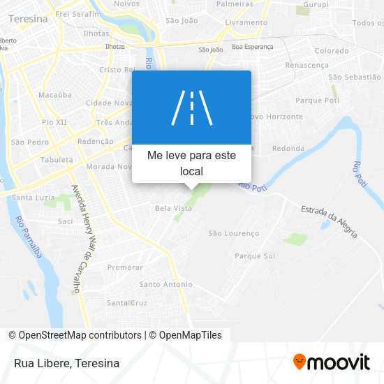 Rua Libere mapa