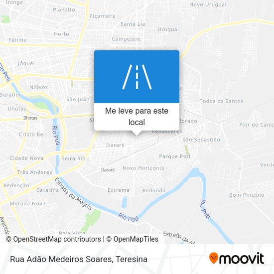 Rua Adão Medeiros Soares mapa