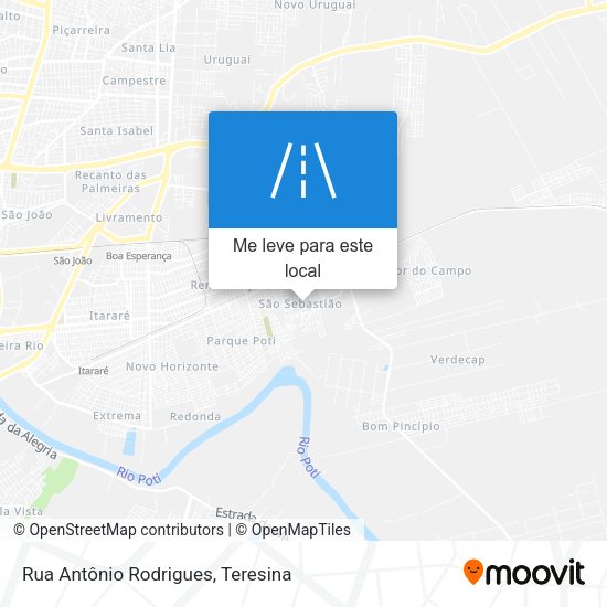 Rua Antônio Rodrigues mapa