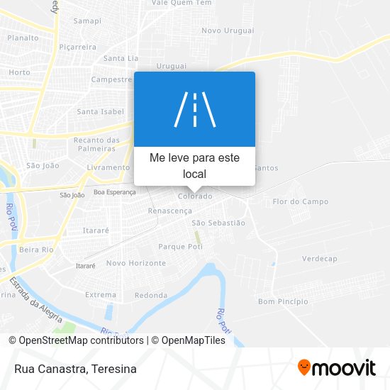 Rua Canastra mapa