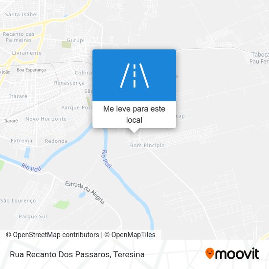 Rua Recanto Dos Passaros mapa