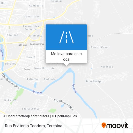 Rua Ervitonio Teodoro mapa