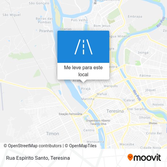 Rua Espírito Santo mapa