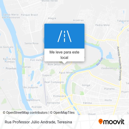 Rua Professor Júlio Andrade mapa