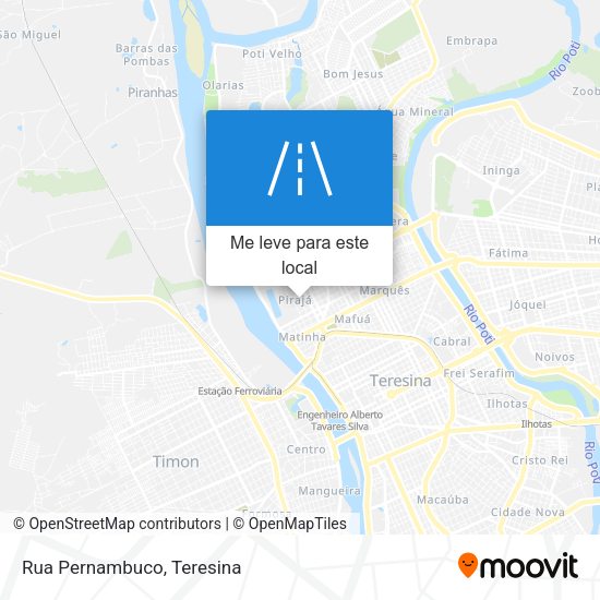 Rua Pernambuco mapa