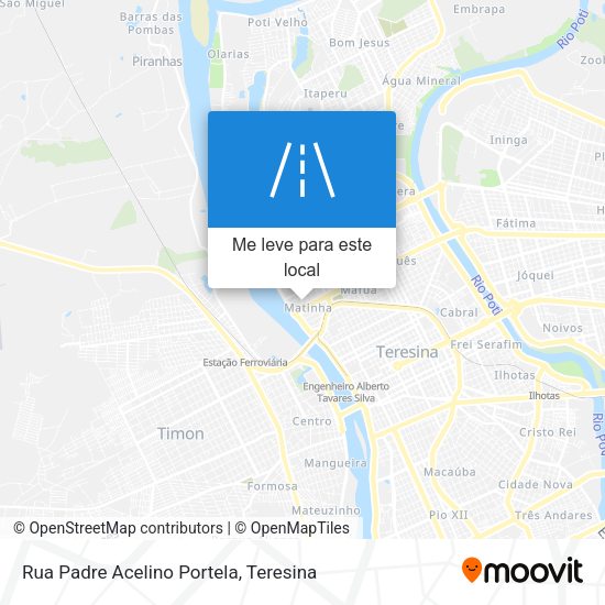 Rua Padre Acelino Portela mapa