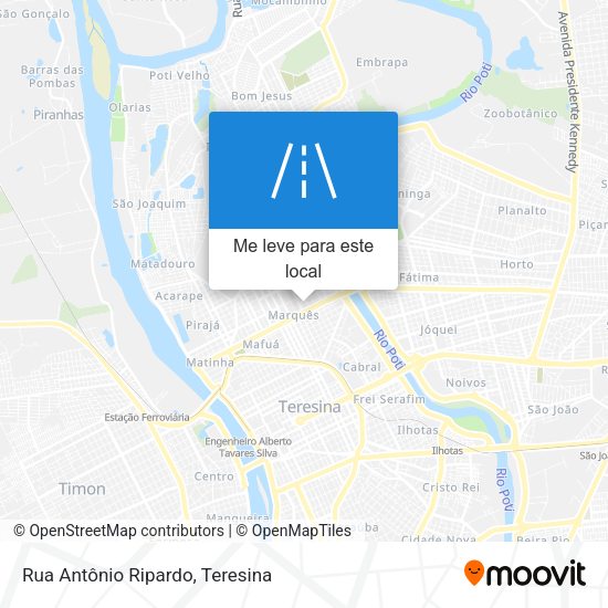 Rua Antônio Ripardo mapa
