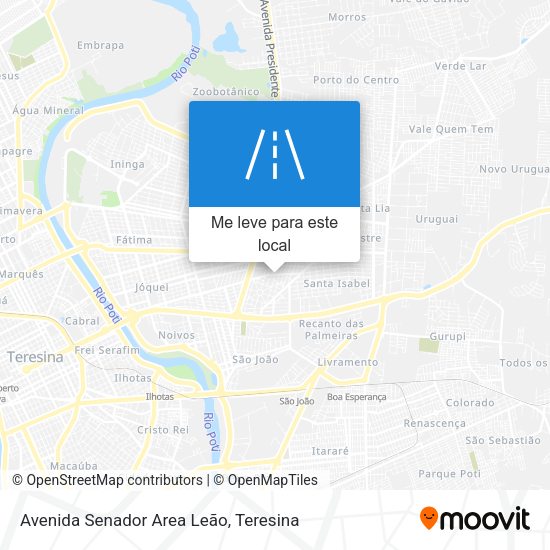 Avenida Senador Area Leão mapa