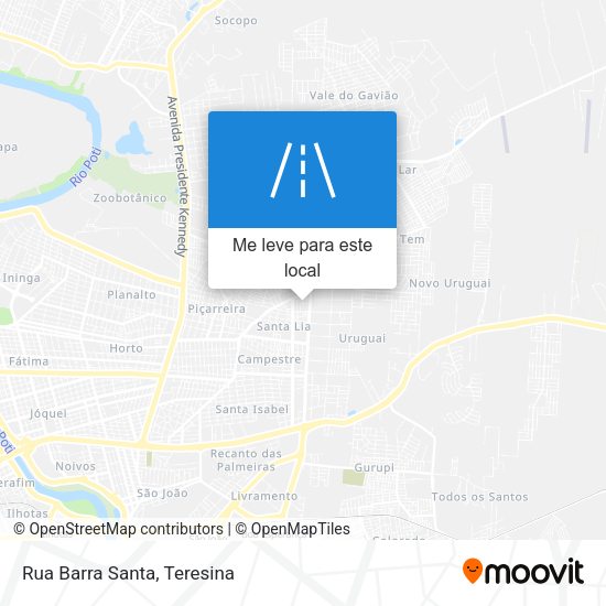 Rua Barra Santa mapa