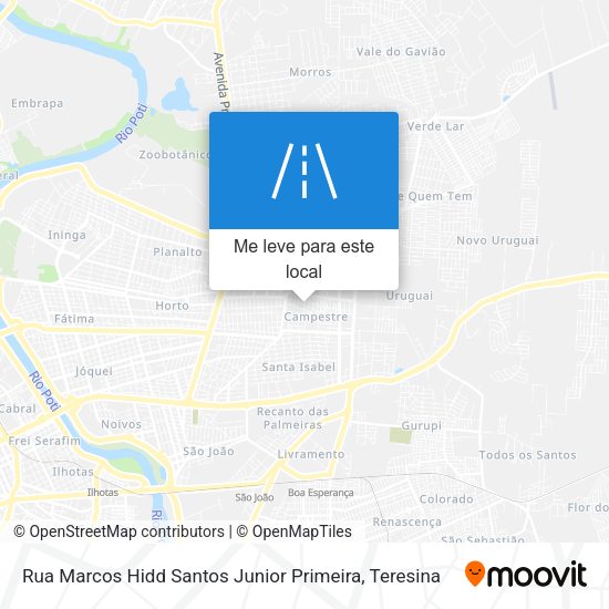 Rua Marcos Hidd Santos Junior Primeira mapa