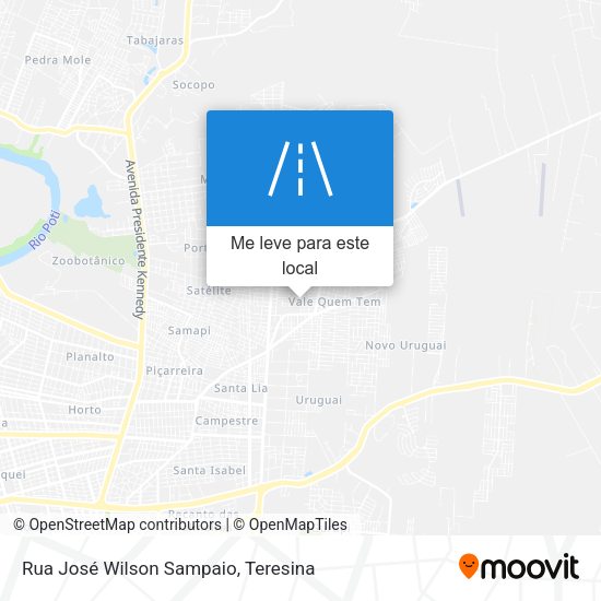 Rua José Wilson Sampaio mapa