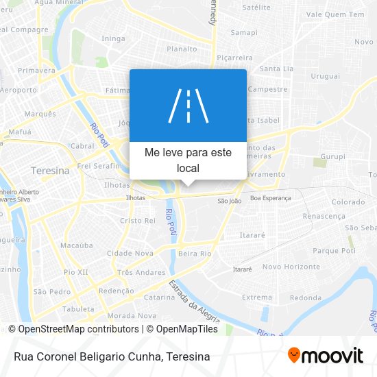 Rua Coronel Beligario Cunha mapa