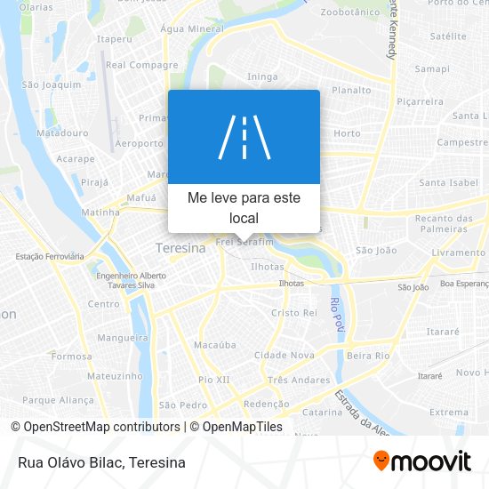 Rua Olávo Bilac mapa