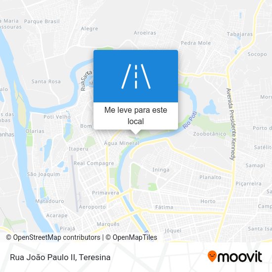 Rua João Paulo II mapa