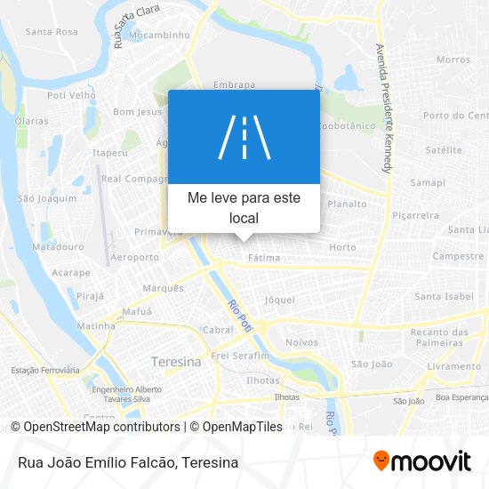 Rua João Emílio Falcão mapa