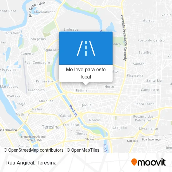 Rua Angical mapa