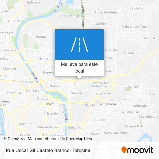 Rua Oscar Gil Castelo Branco mapa