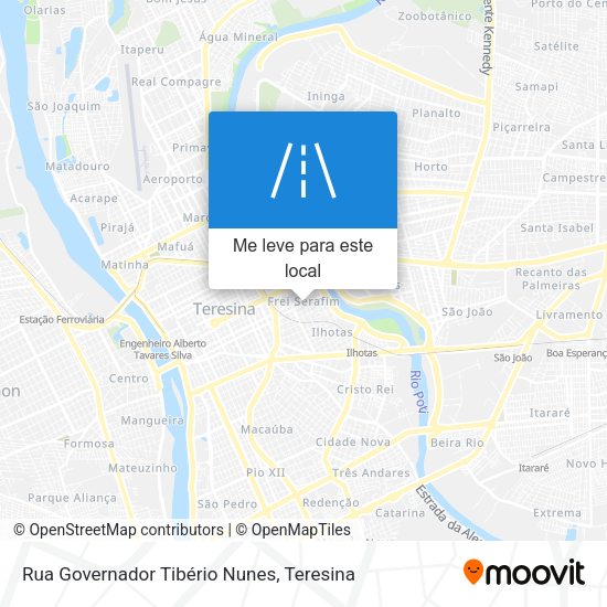 Rua Governador Tibério Nunes mapa