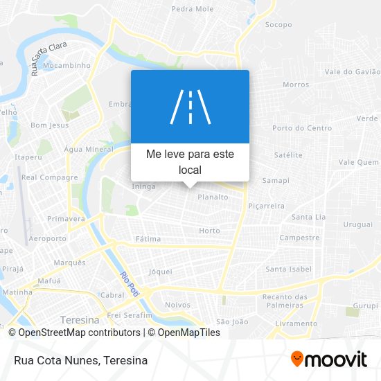 Rua Cota Nunes mapa