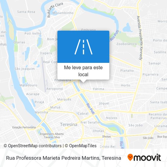 Rua Professora Marieta Pedreira Martins mapa
