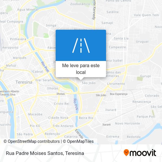 Rua Padre Moises Santos mapa