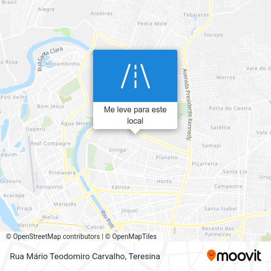 Rua Mário Teodomiro Carvalho mapa