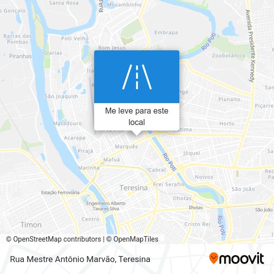 Rua Mestre Antônio Marvão mapa