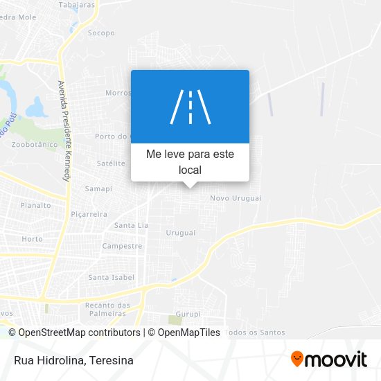 Rua Hidrolina mapa