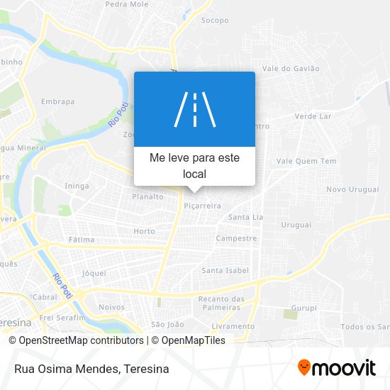Rua Osima Mendes mapa