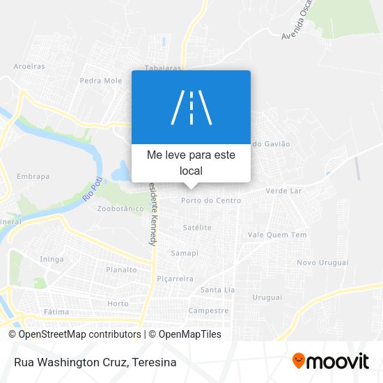 Rua Washington Cruz mapa
