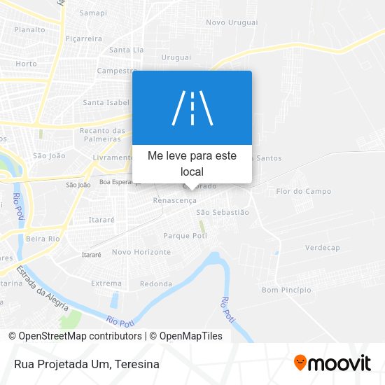 Rua Projetada Um mapa