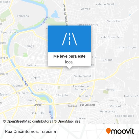 Rua Crisântemos mapa