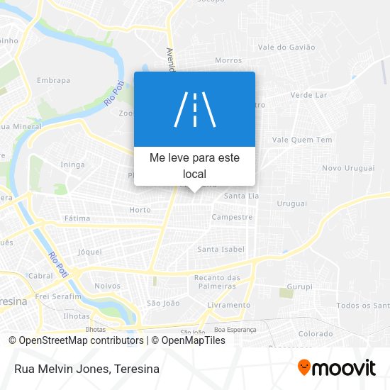 Rua Melvin Jones mapa