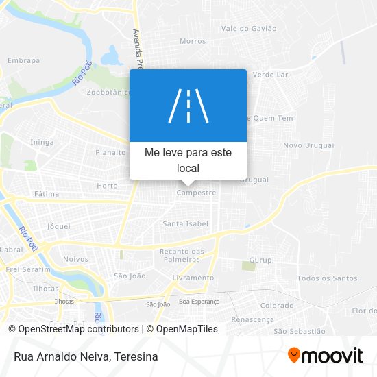 Rua Arnaldo Neiva mapa