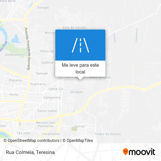 Rua Colmeia mapa