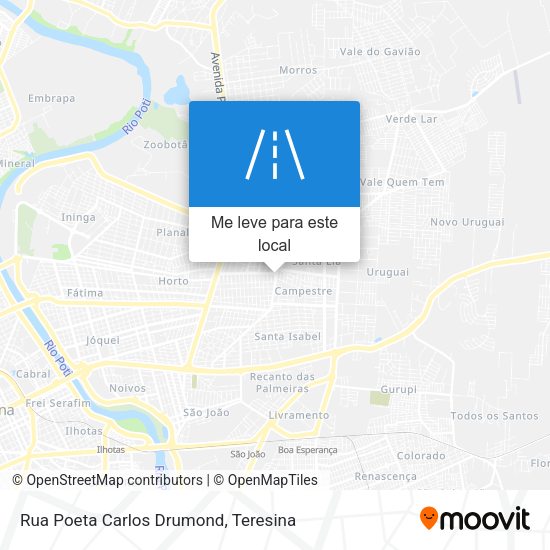 Rua Poeta Carlos Drumond mapa
