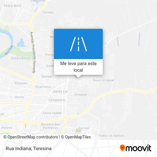 Rua Indiana mapa