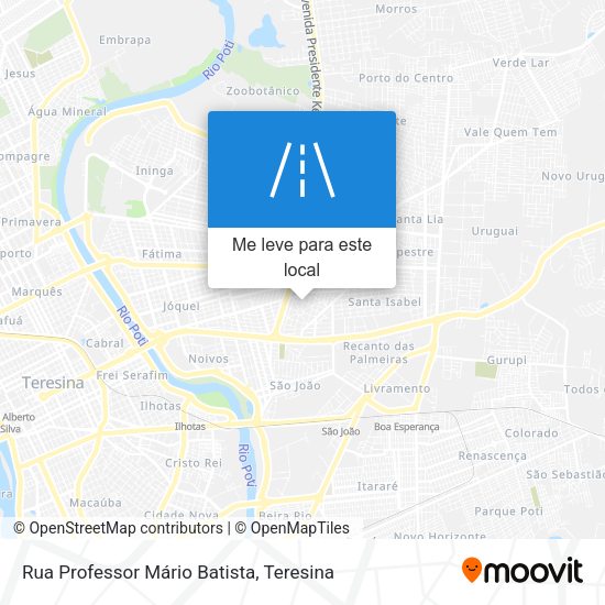 Rua Professor Mário Batista mapa