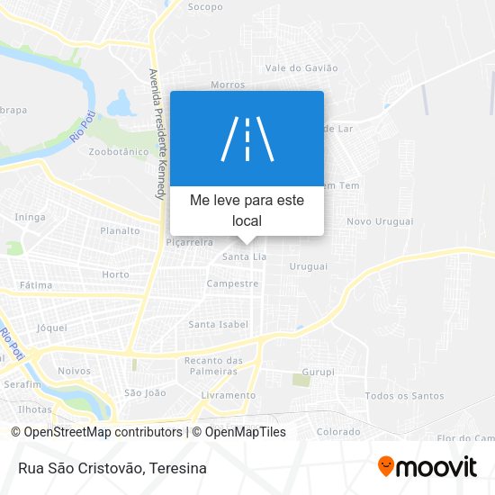 Rua São Cristovão mapa
