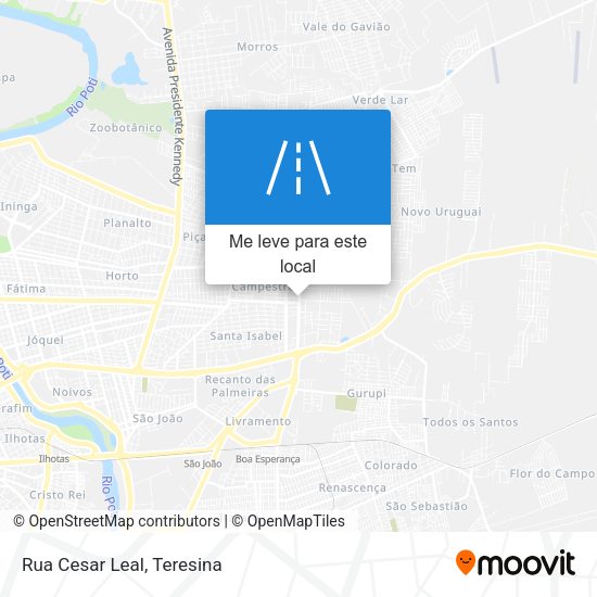 Rua Cesar Leal mapa