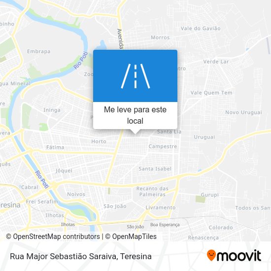 Rua Major Sebastião Saraiva mapa