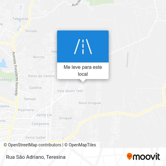 Rua São Adriano mapa