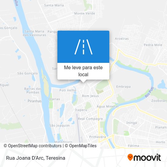 Rua Joana D'Arc mapa
