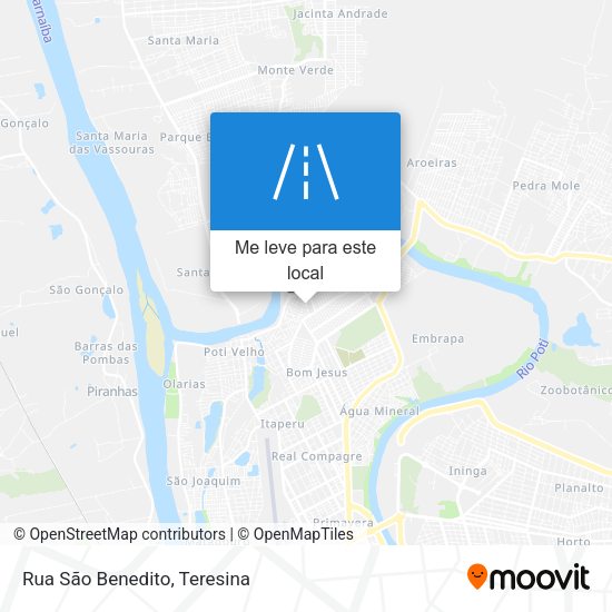 Rua São Benedito mapa