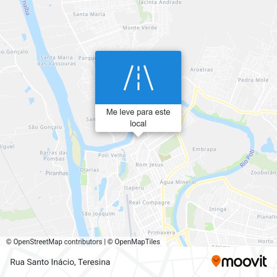 Rua Santo Inácio mapa