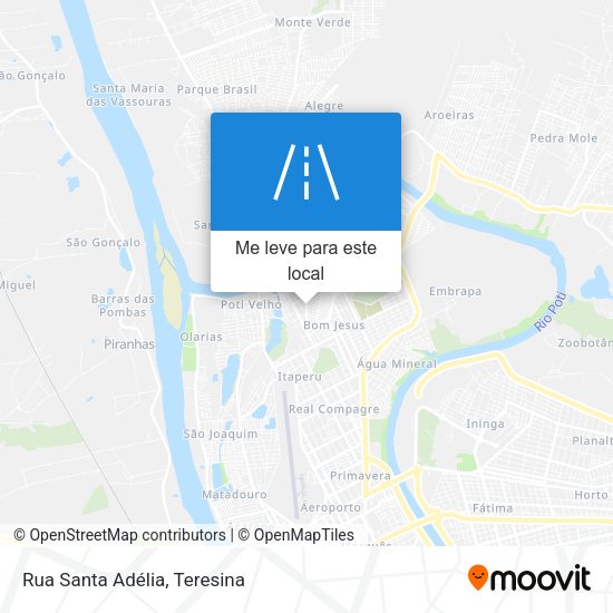 Rua Santa Adélia mapa