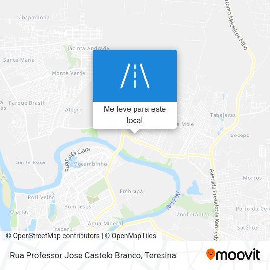 Rua Professor José Castelo Branco mapa