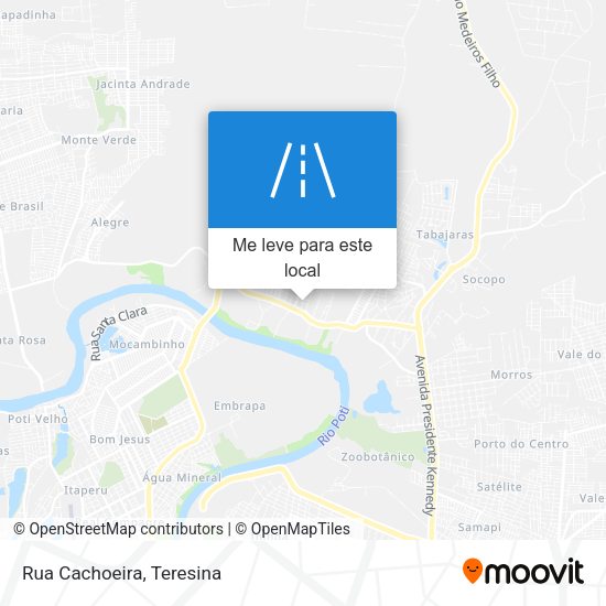 Rua Cachoeira mapa